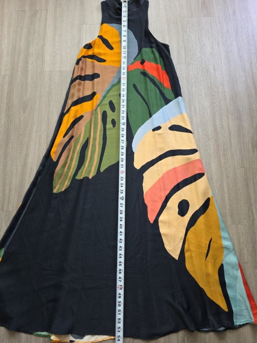 Farm Rio Anthropologie Dress XS Tropical Abstract Sleeveless Midi Boho - Picture 2 of 16
